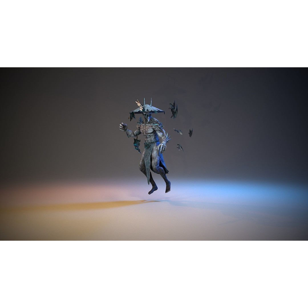 Demon God 3D Model – Low Poly Character, Rigged, FBX - View 7