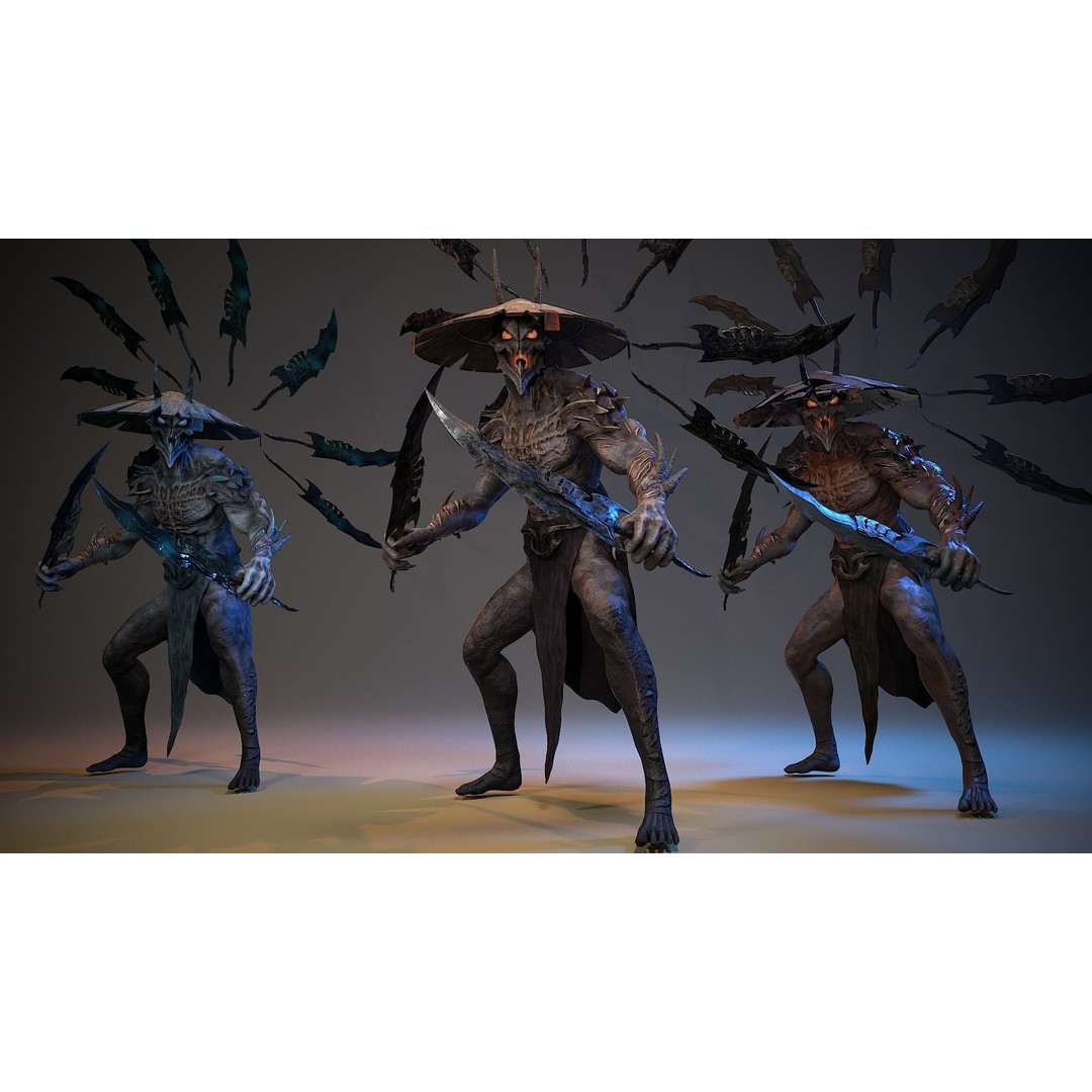 Demon God 3D Model – Low Poly Character, Rigged, FBX - View 8