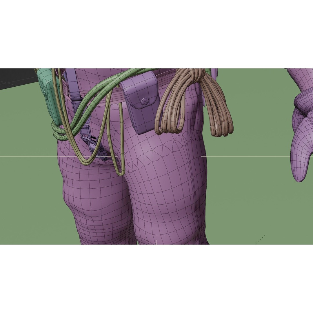 Copper Bronze Diving Suit 3D Model – Low Poly Historical Asset, FBX - View 22