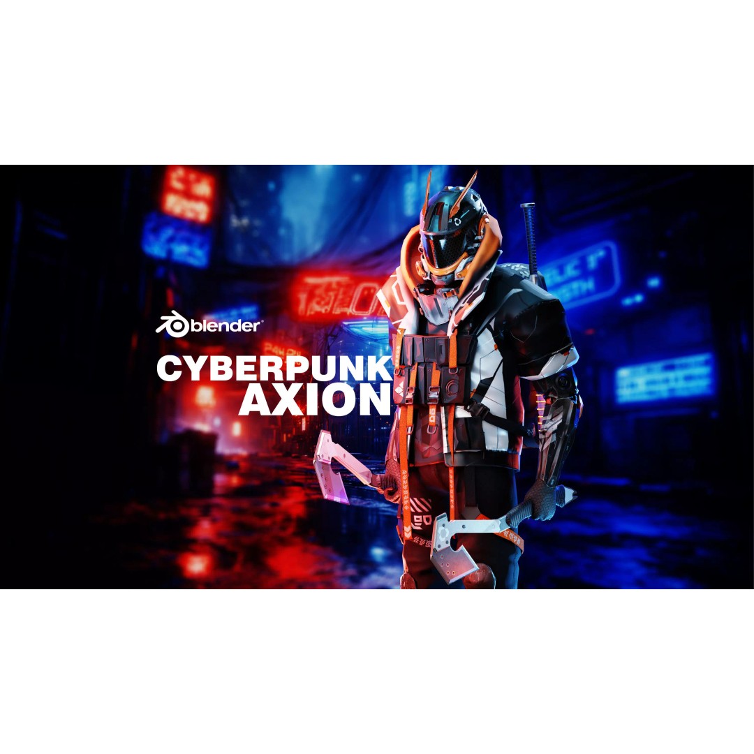 Cyberpunk Axion Robot 3D Model – Low Poly PBR Game Asset, FBX - View 2