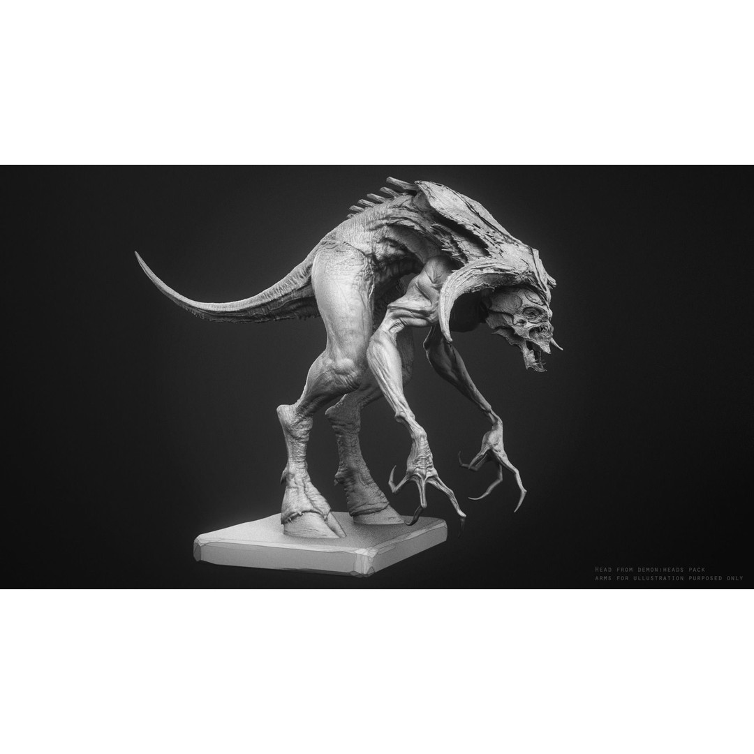 Demon Torsos 3D Model – High Poly Creature Assets, OBJ & Zbrush - View 10