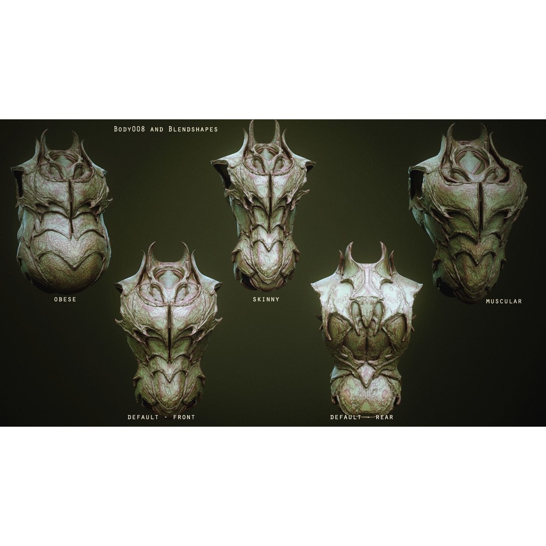 Demon Torsos 3D Model – High Poly Creature Assets, OBJ & Zbrush - View 11