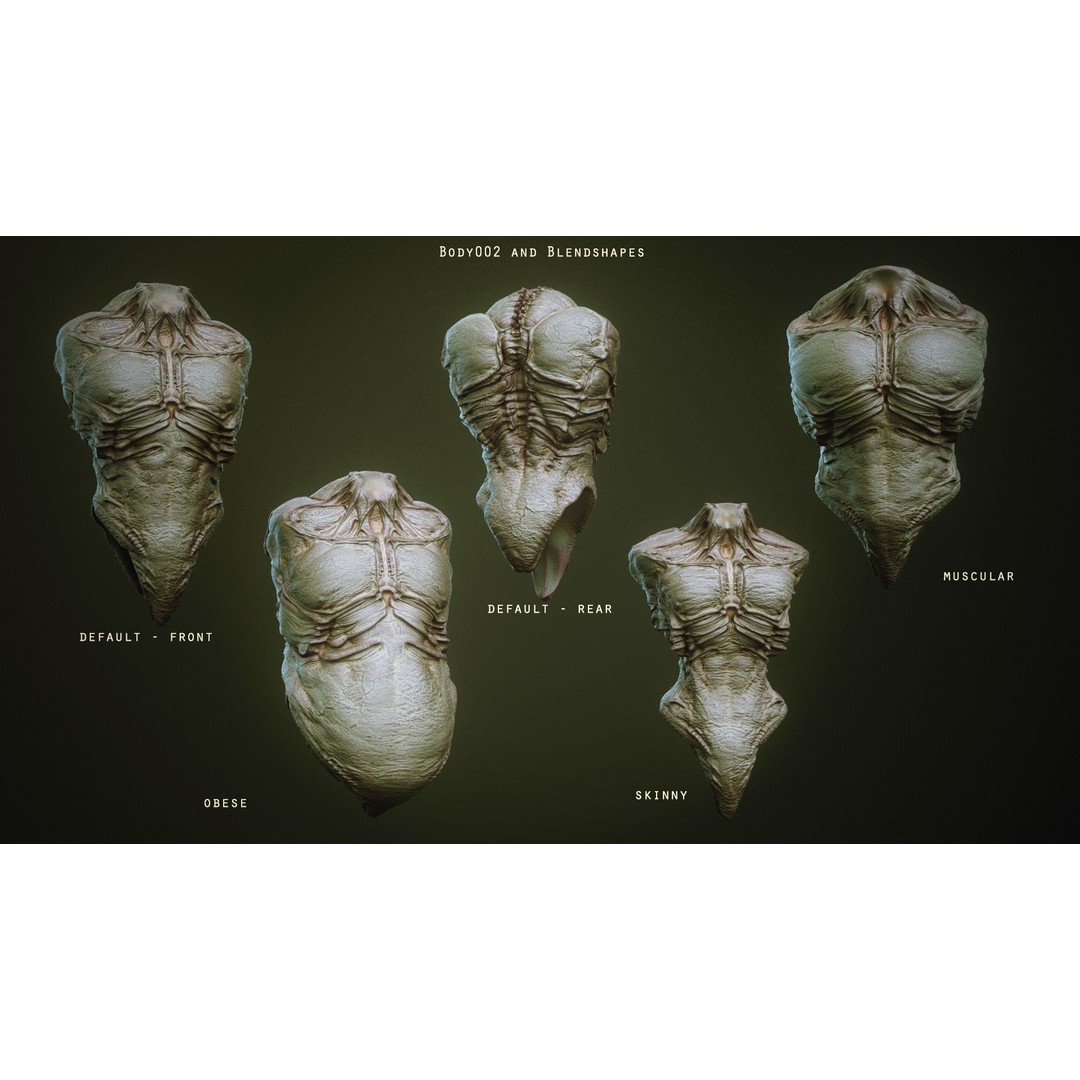 Demon Torsos 3D Model – High Poly Creature Assets, OBJ & Zbrush - View 18