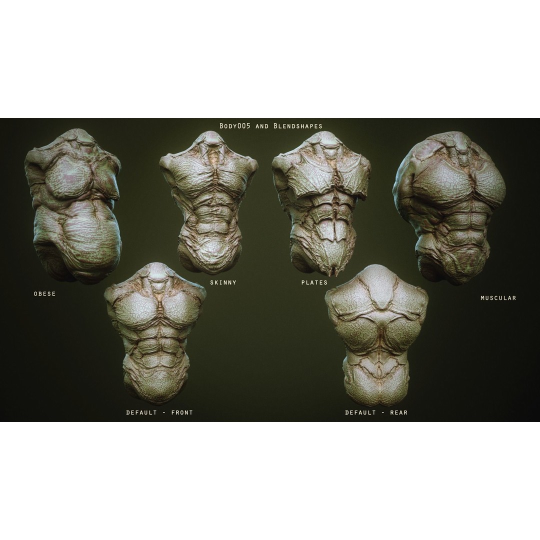 Demon Torsos 3D Model – High Poly Creature Assets, OBJ & Zbrush - View 20