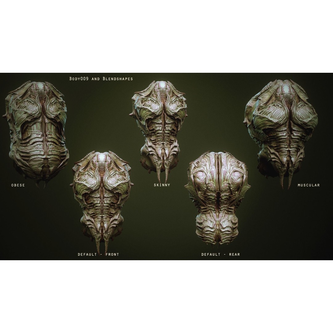 Demon Torsos 3D Model – High Poly Creature Assets, OBJ & Zbrush - View 22