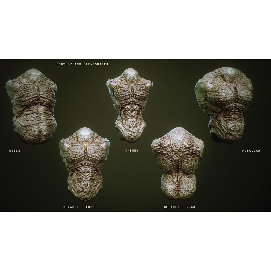 Demon Torsos 3D Model – High Poly Creature Assets, OBJ & Zbrush - View 23