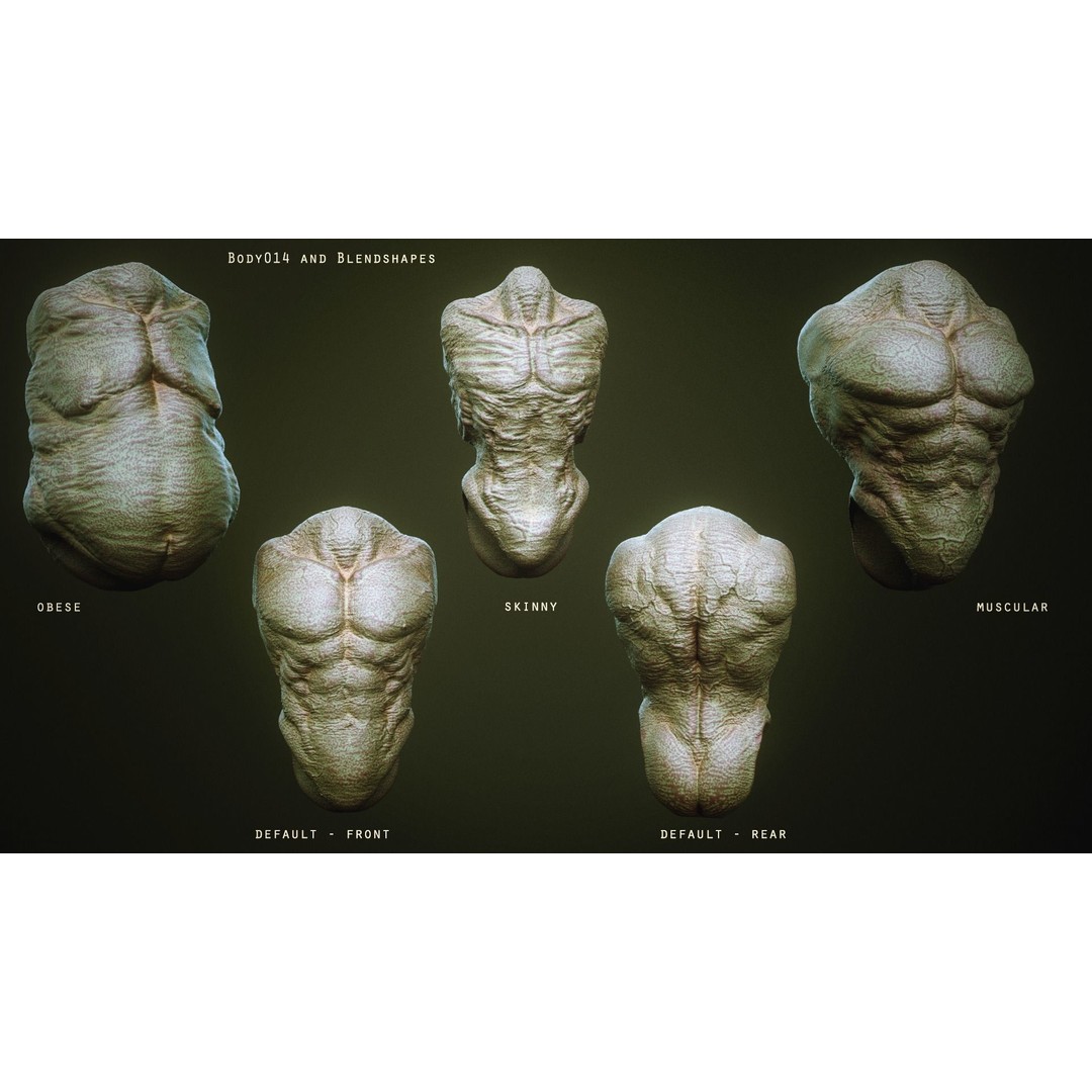 Demon Torsos 3D Model – High Poly Creature Assets, OBJ & Zbrush - View 25