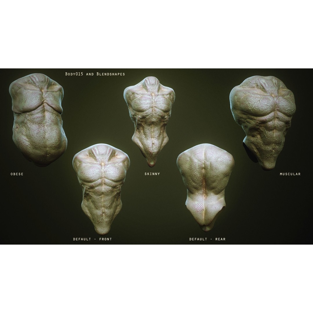 Demon Torsos 3D Model – High Poly Creature Assets, OBJ & Zbrush - View 26