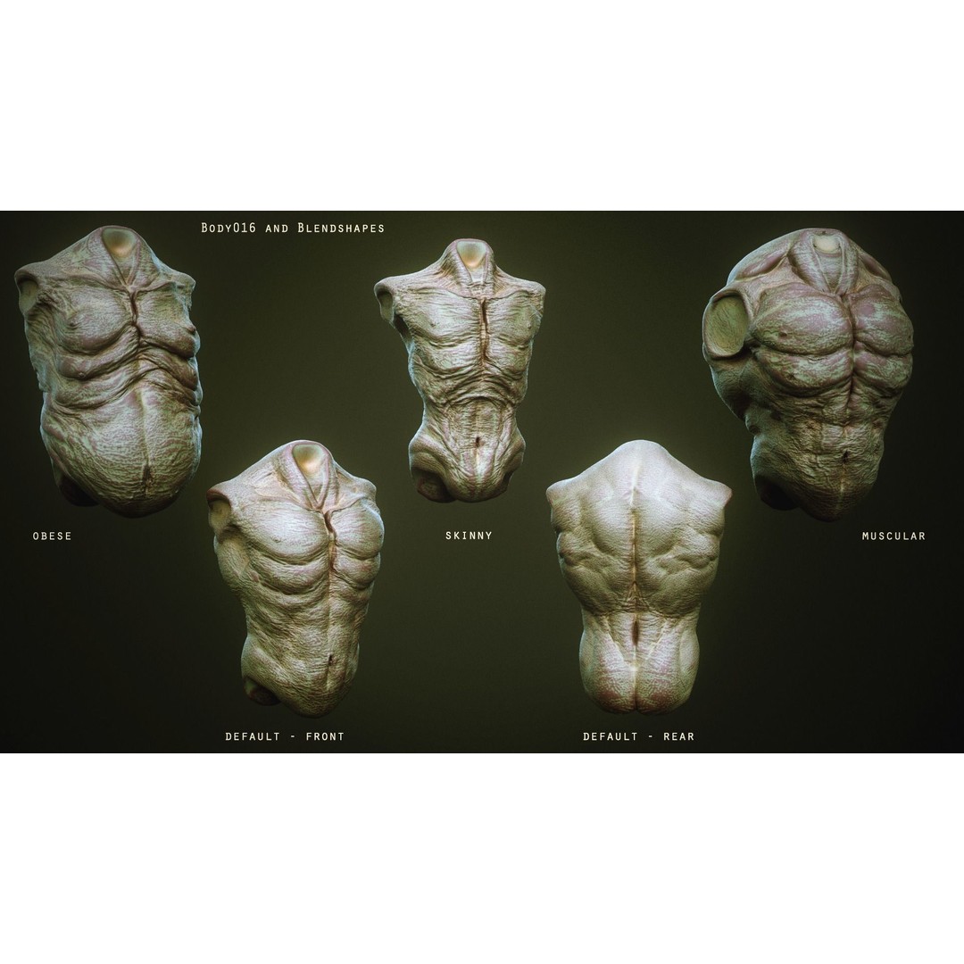 Demon Torsos 3D Model – High Poly Creature Assets, OBJ & Zbrush - View 27