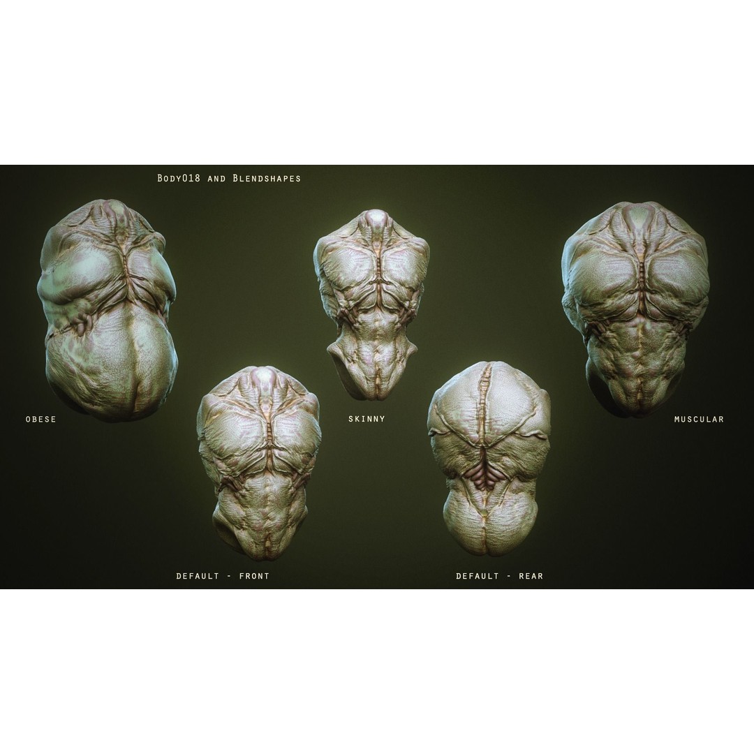 Demon Torsos 3D Model – High Poly Creature Assets, OBJ & Zbrush - View 29
