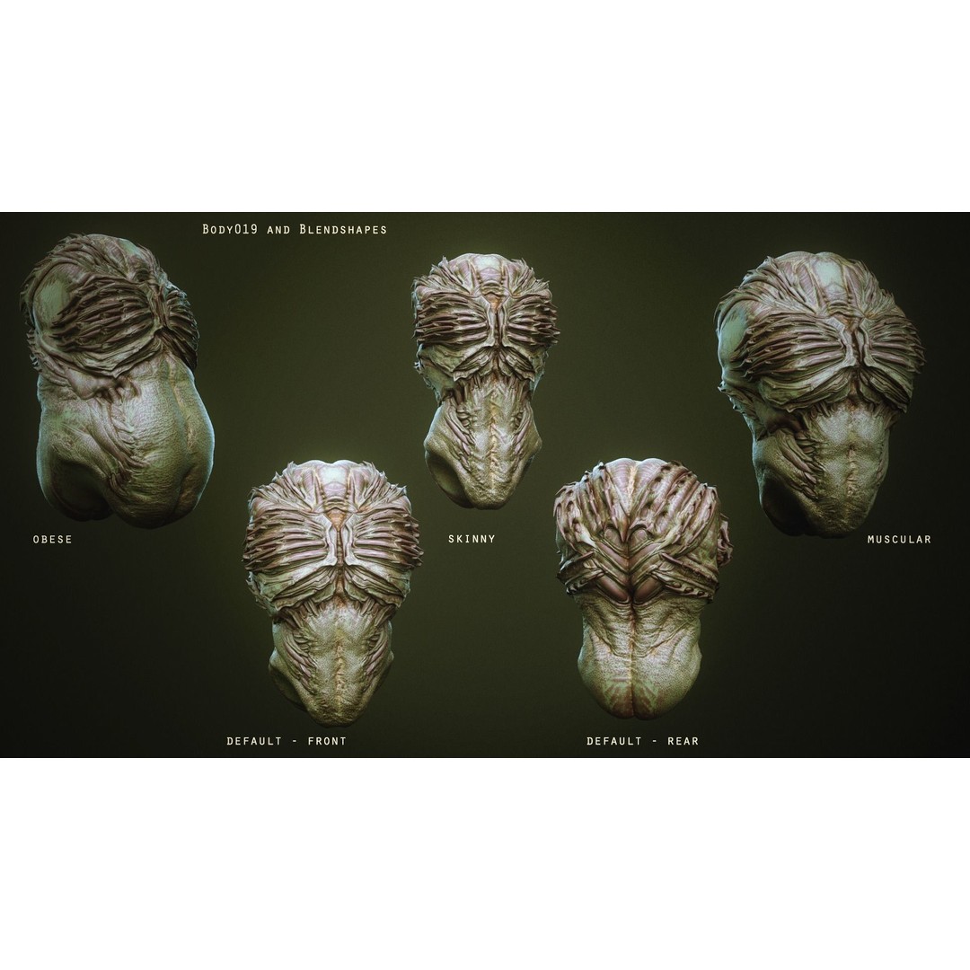 Demon Torsos 3D Model – High Poly Creature Assets, OBJ & Zbrush - View 30