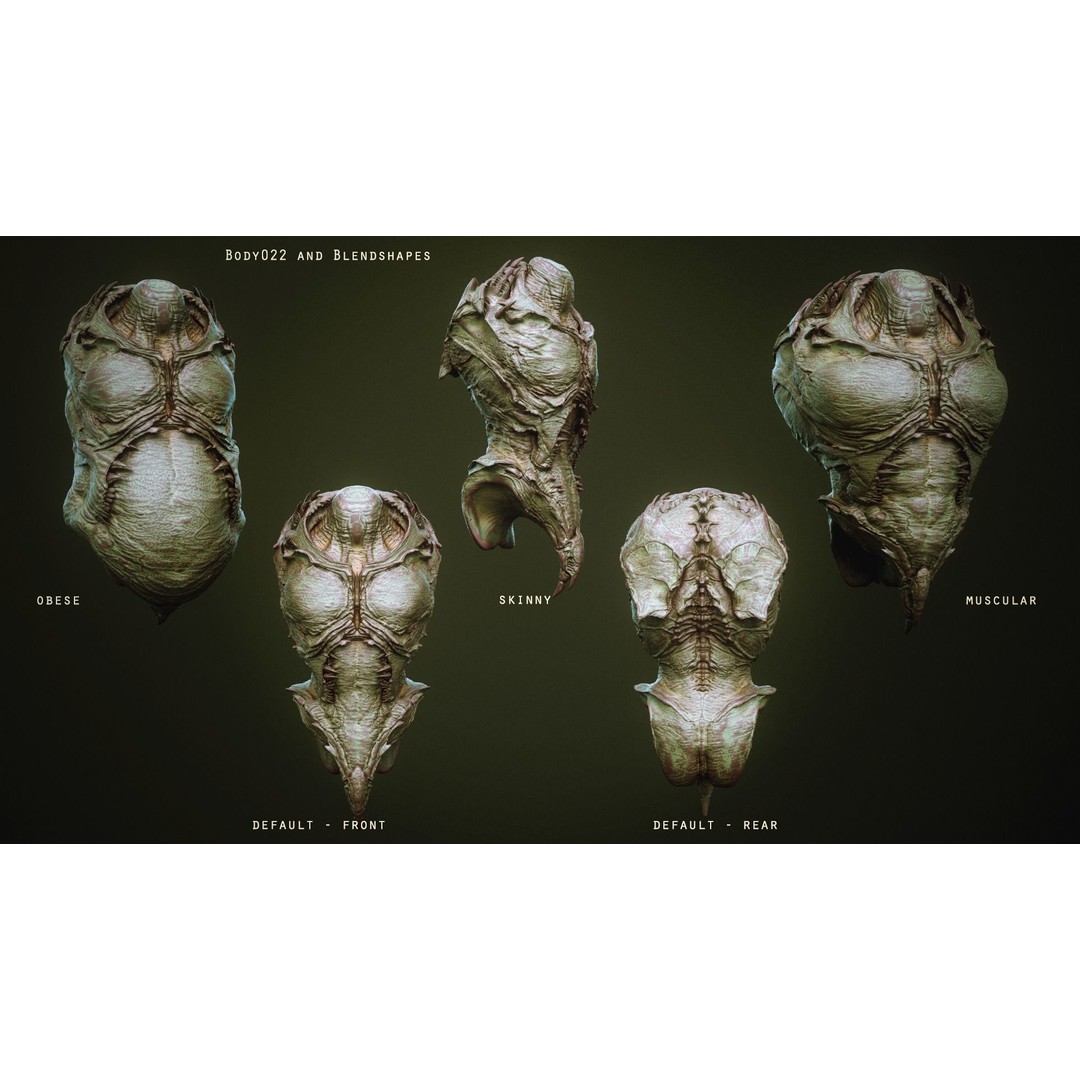 Demon Torsos 3D Model – High Poly Creature Assets, OBJ & Zbrush - View 33