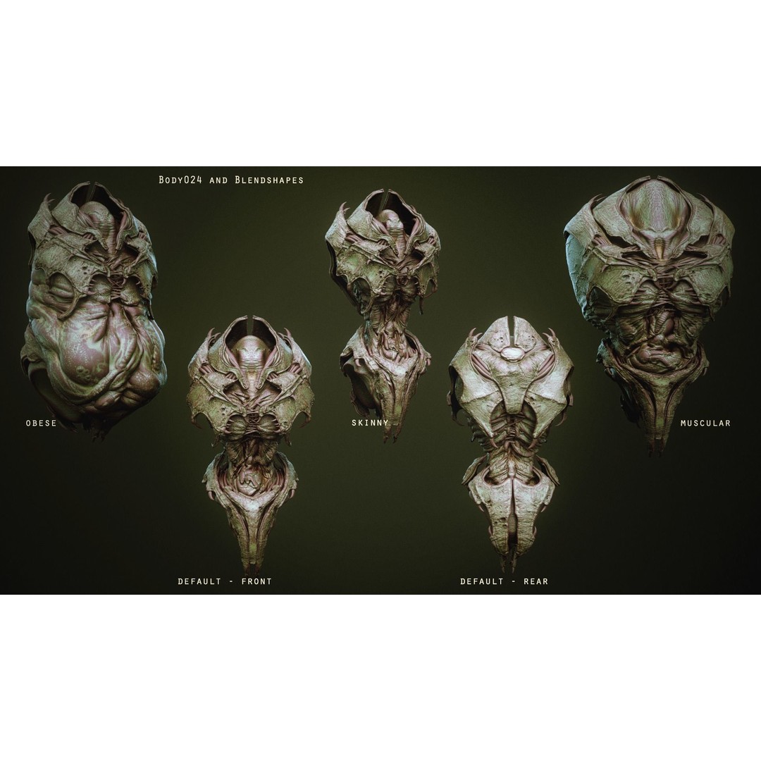 Demon Torsos 3D Model – High Poly Creature Assets, OBJ & Zbrush - View 35