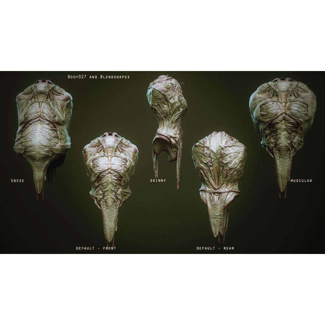 Demon Torsos 3D Model – High Poly Creature Assets, OBJ & Zbrush - View 38