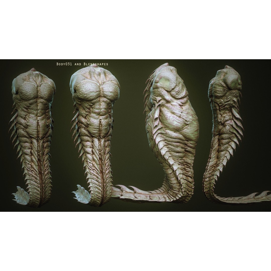 Demon Torsos 3D Model – High Poly Creature Assets, OBJ & Zbrush - View 42