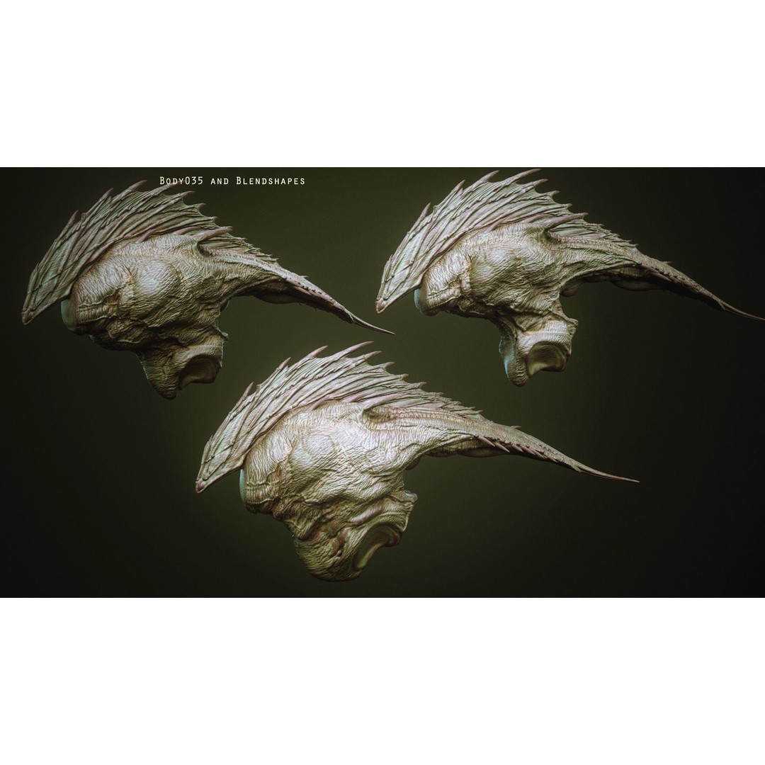 Demon Torsos 3D Model – High Poly Creature Assets, OBJ & Zbrush - View 45