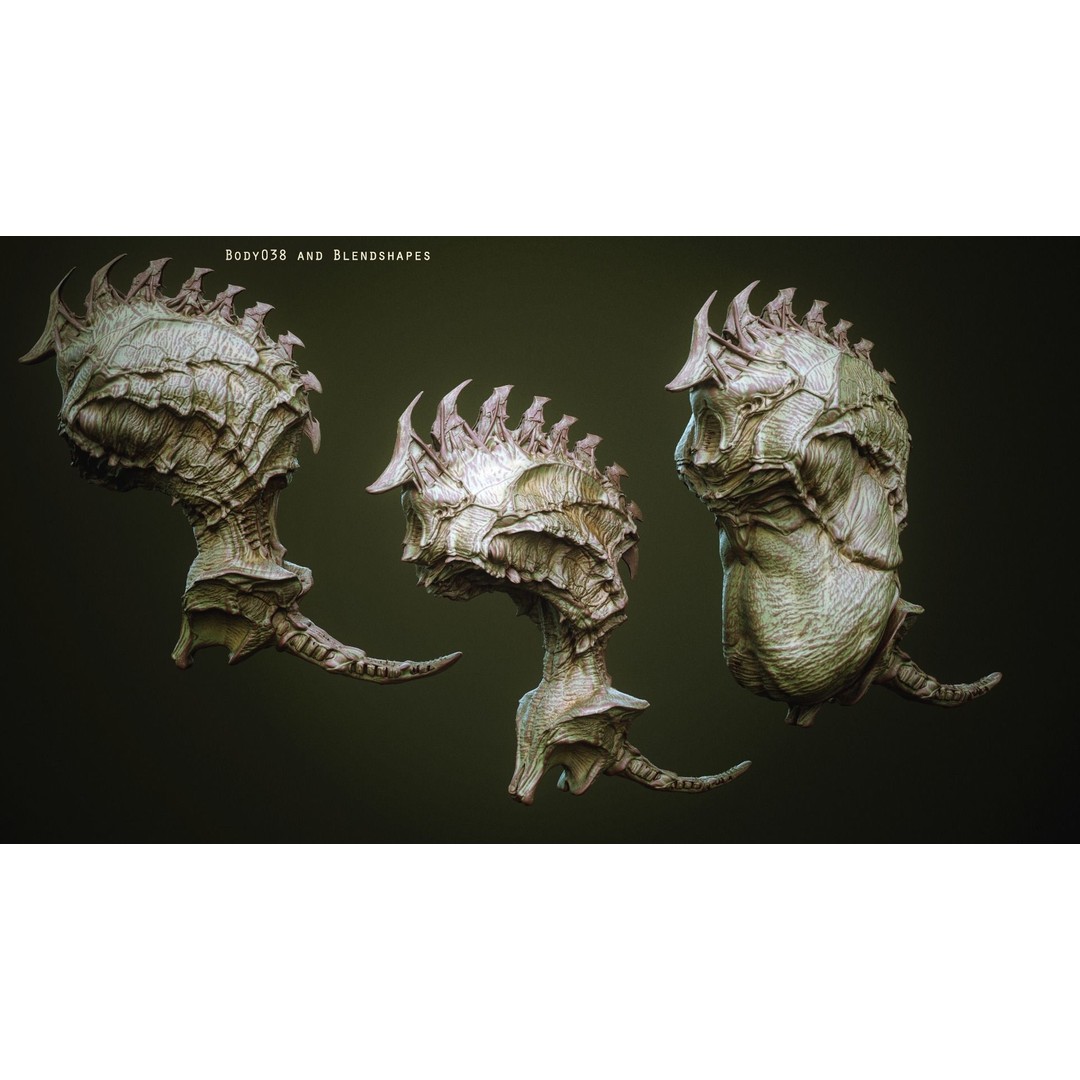Demon Torsos 3D Model – High Poly Creature Assets, OBJ & Zbrush - View 48