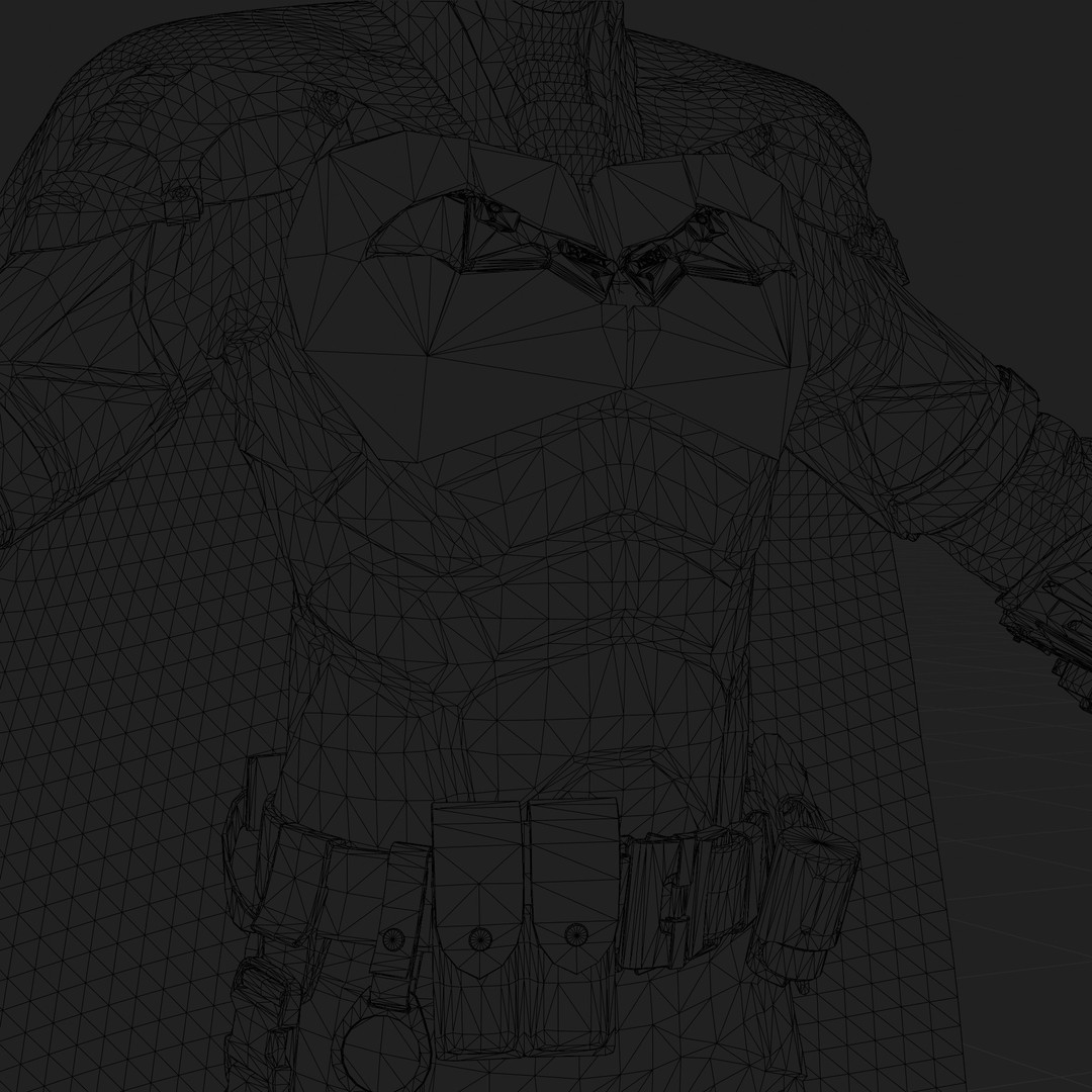 Batman 3D Model – Rigged Low Poly Character, FBX, OBJ, Blender - View 13