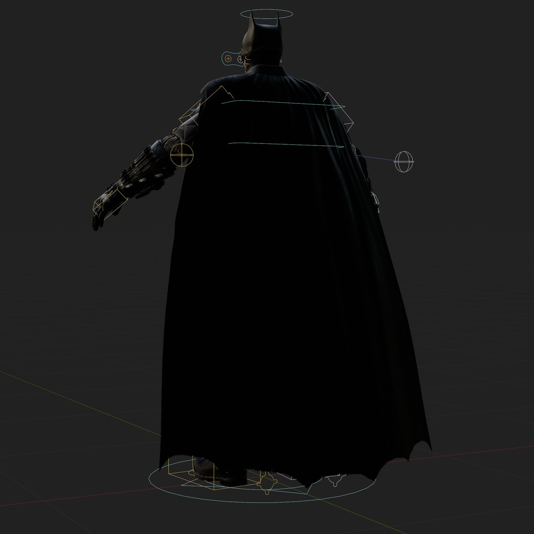 Batman 3D Model – Rigged Low Poly Character, FBX, OBJ, Blender - View 3