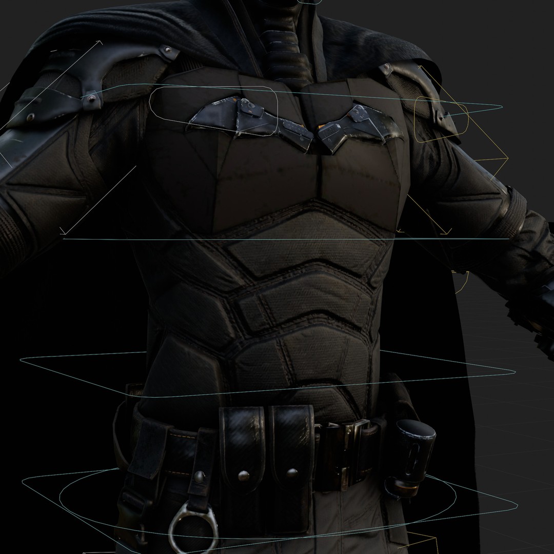 Batman 3D Model – Rigged Low Poly Character, FBX, OBJ, Blender - View 5