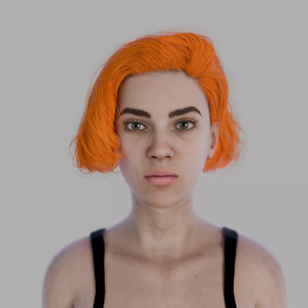 Diana 3D Model – Low Poly Female Character, Rigged FBX - View 2