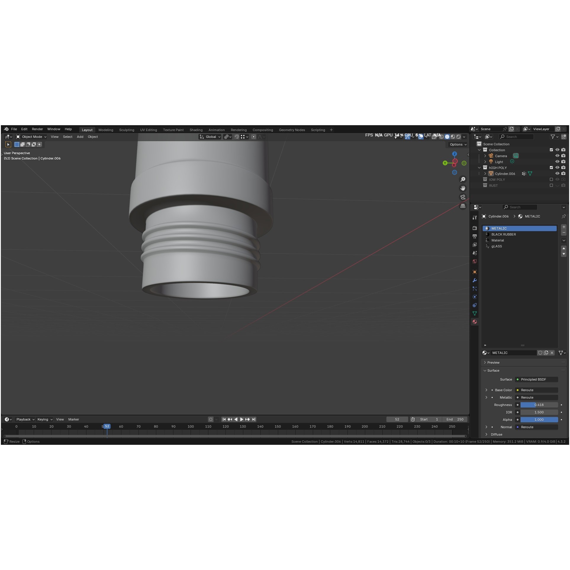 Autoclavable Rigid Arthroscope - Low-Poly 3D Model - View 12