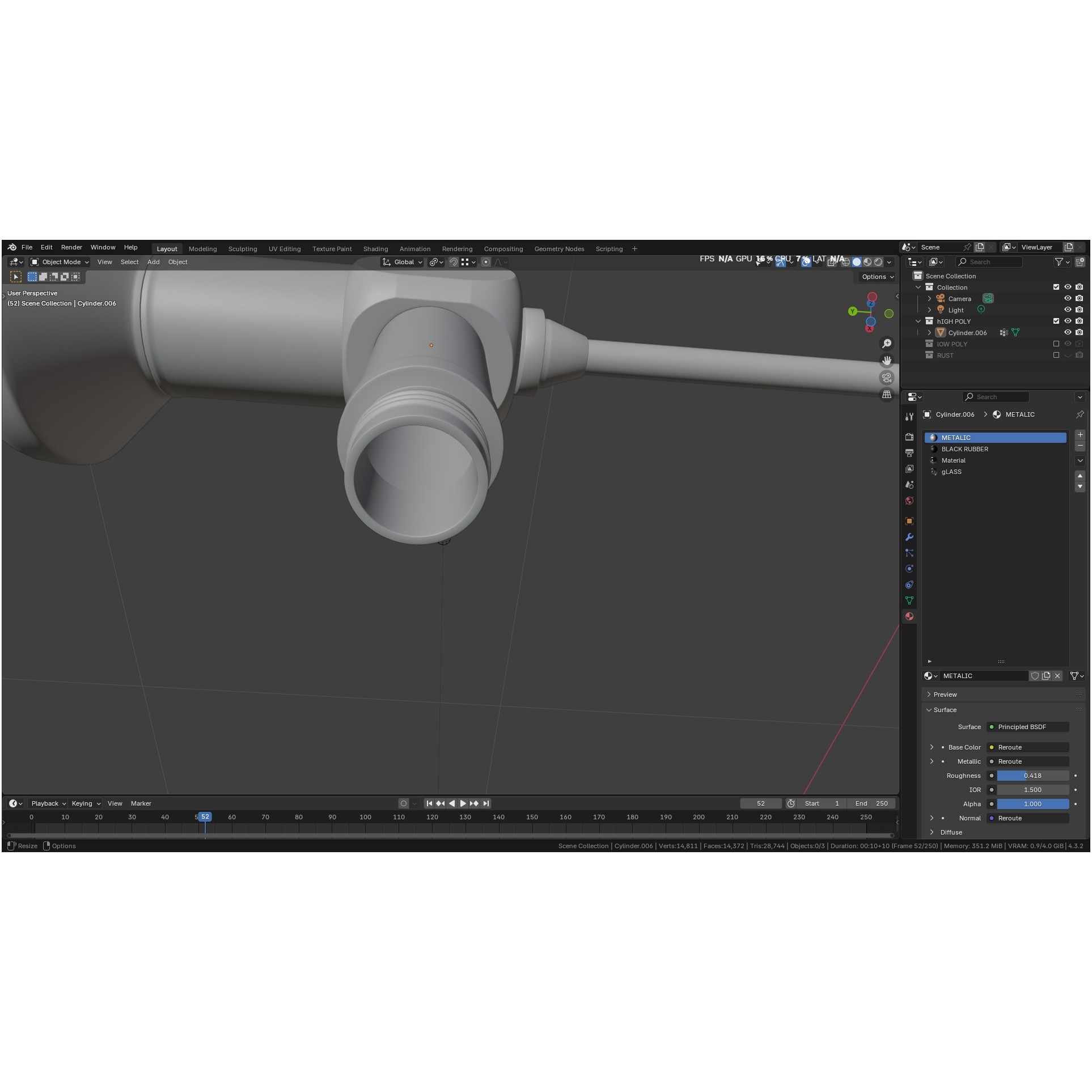 Autoclavable Rigid Arthroscope - Low-Poly 3D Model - View 13