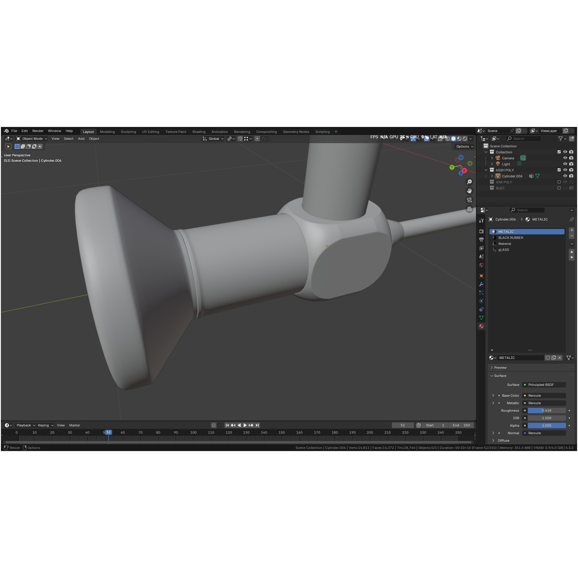 Autoclavable Rigid Arthroscope - Low-Poly 3D Model - View 19