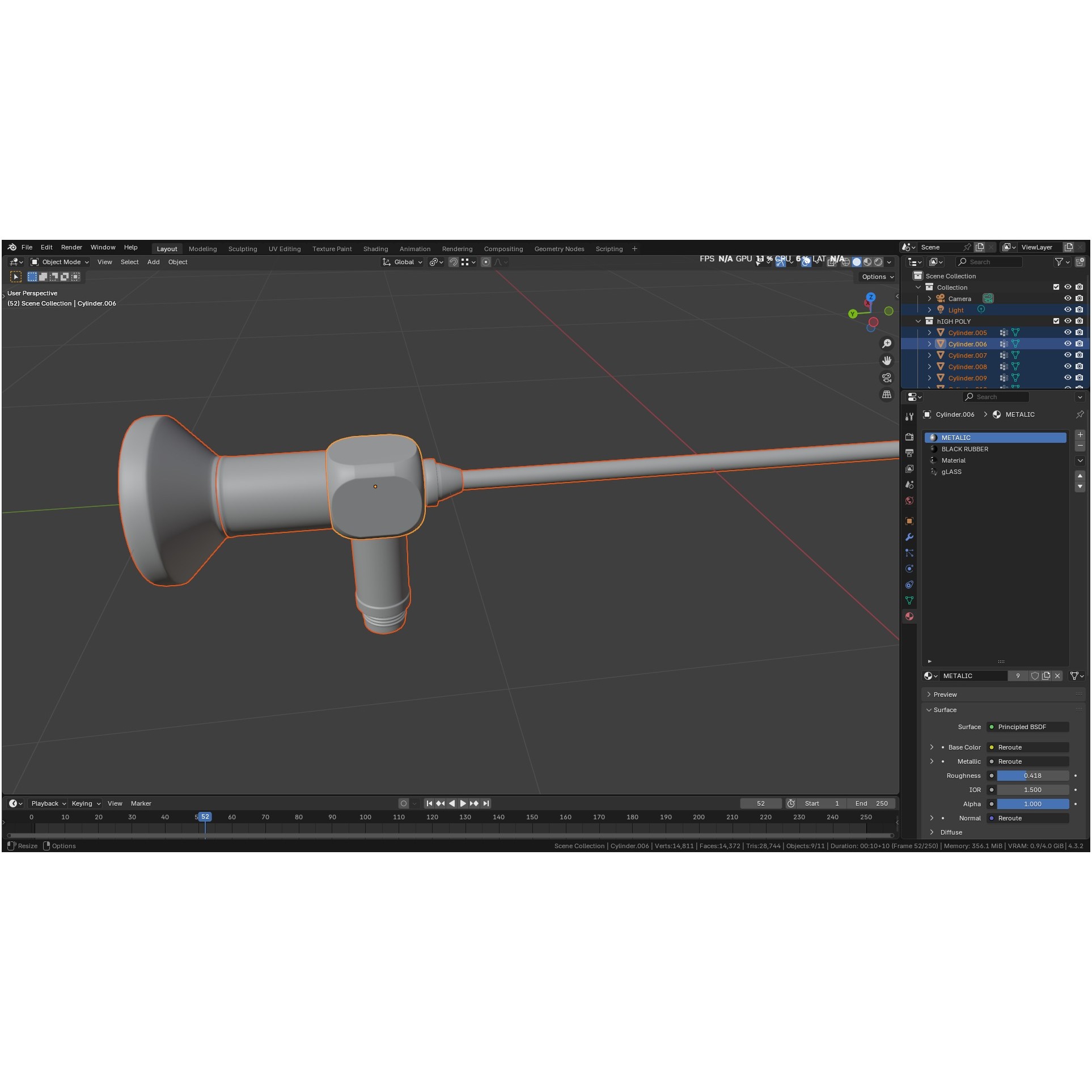 Autoclavable Rigid Arthroscope - Low-Poly 3D Model - View 21