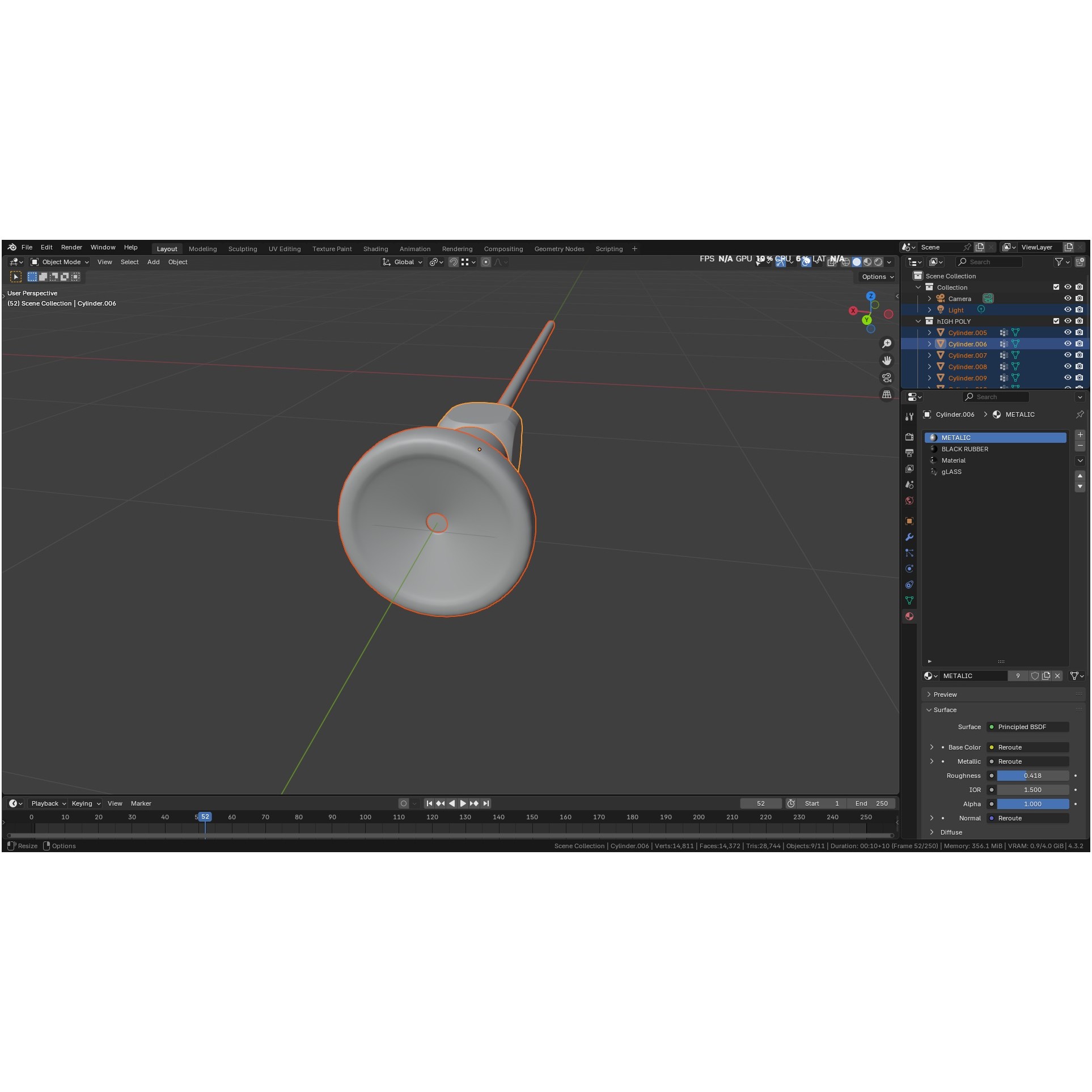 Autoclavable Rigid Arthroscope - Low-Poly 3D Model - View 22