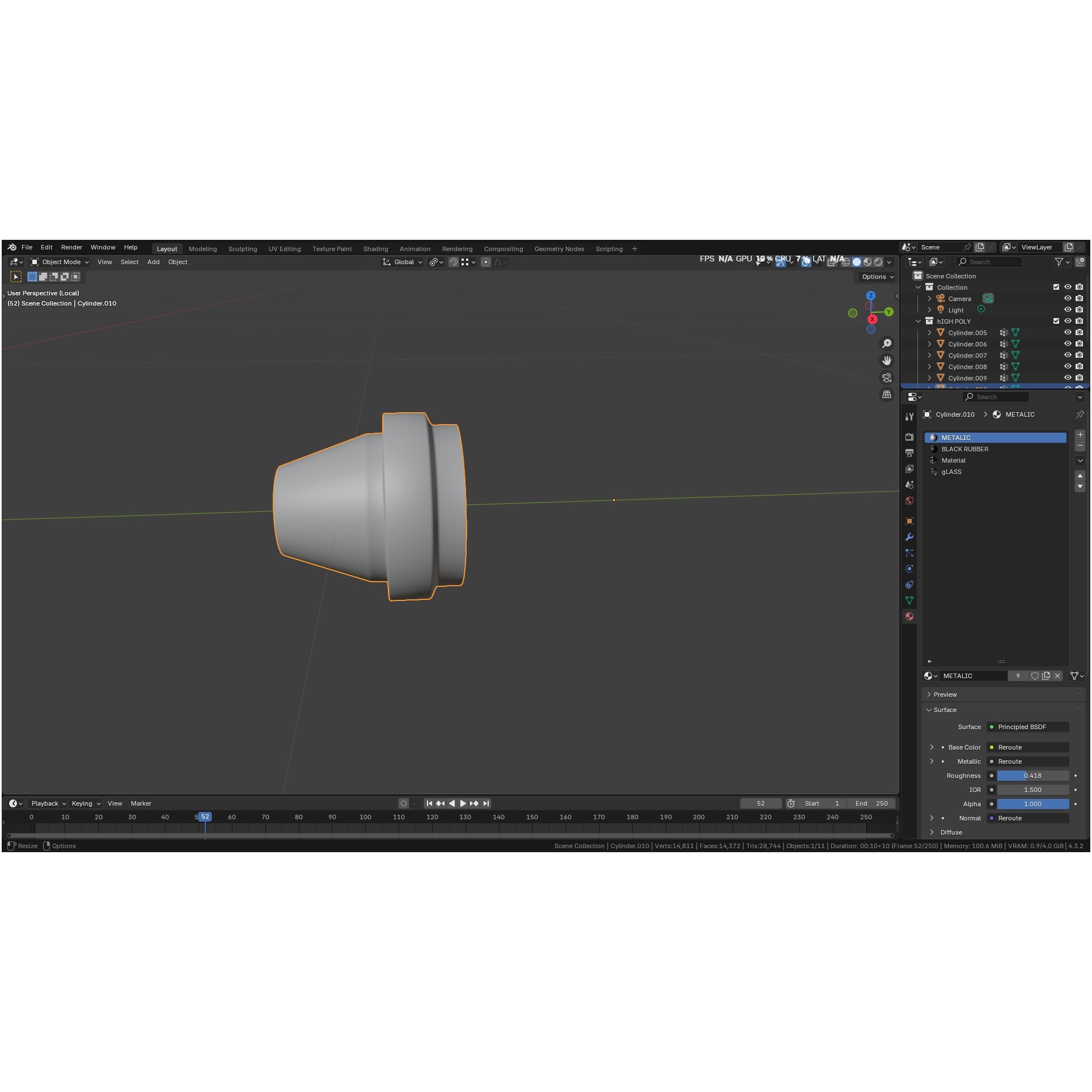Autoclavable Rigid Arthroscope - Low-Poly 3D Model - View 25