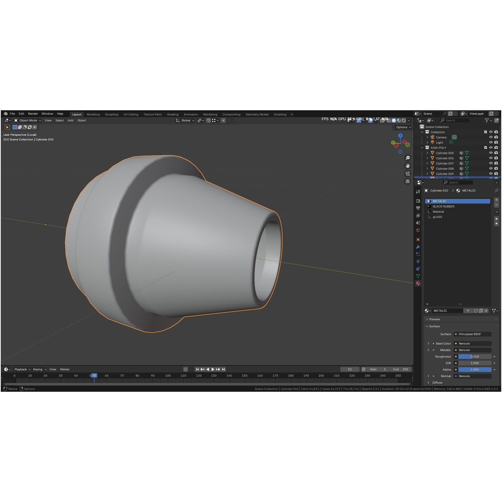 Autoclavable Rigid Arthroscope - Low-Poly 3D Model - View 27