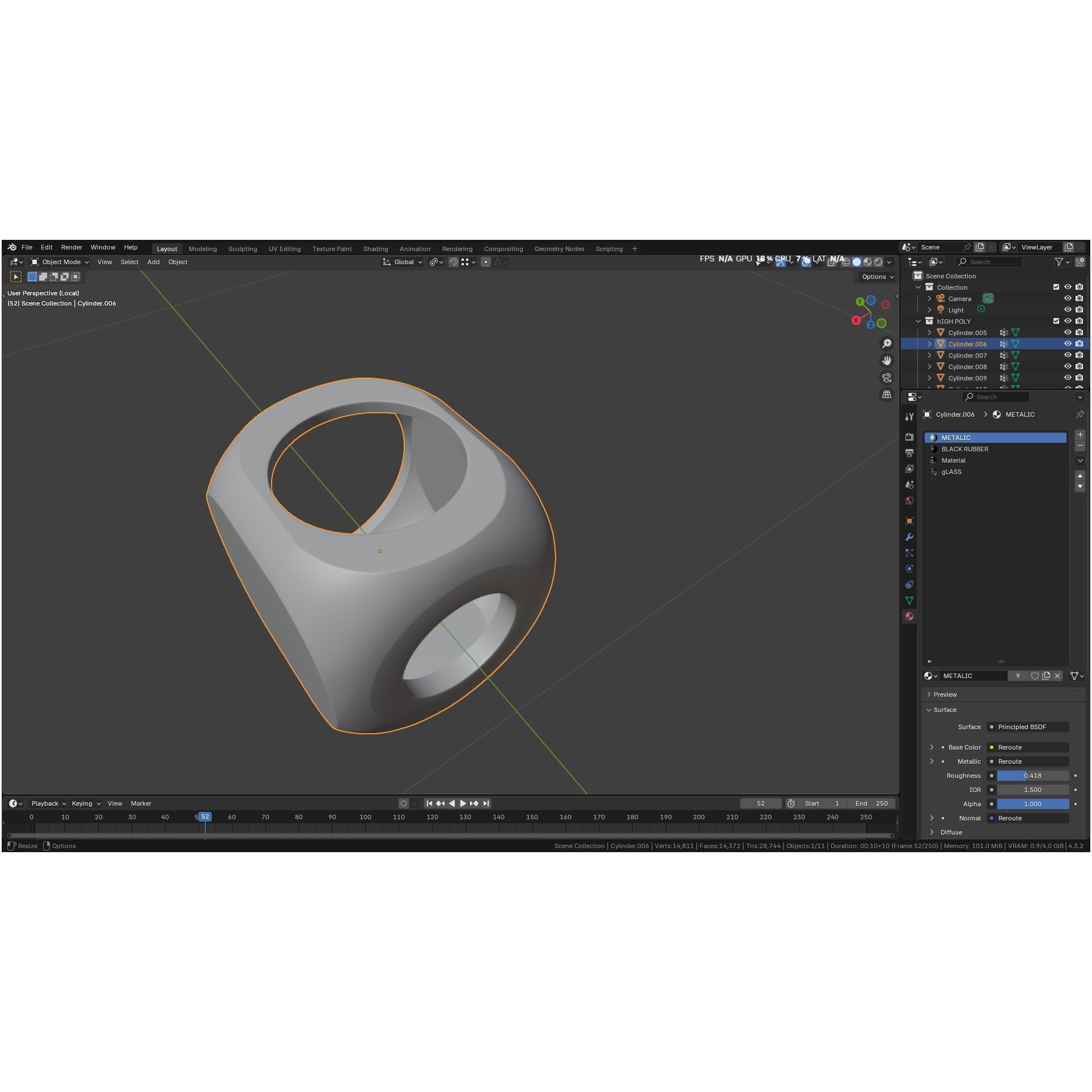 Autoclavable Rigid Arthroscope - Low-Poly 3D Model - View 35