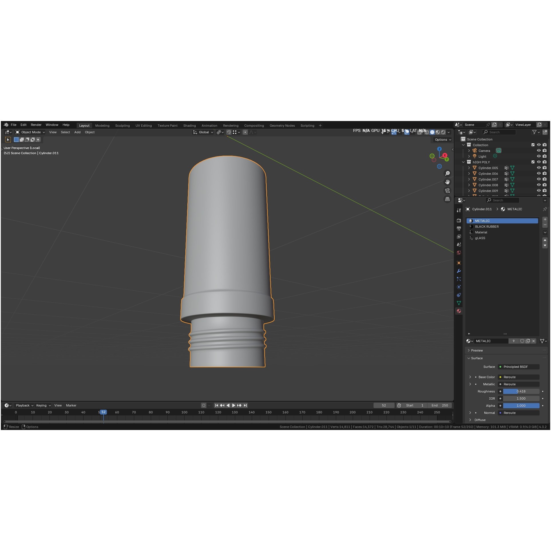 Autoclavable Rigid Arthroscope - Low-Poly 3D Model - View 36