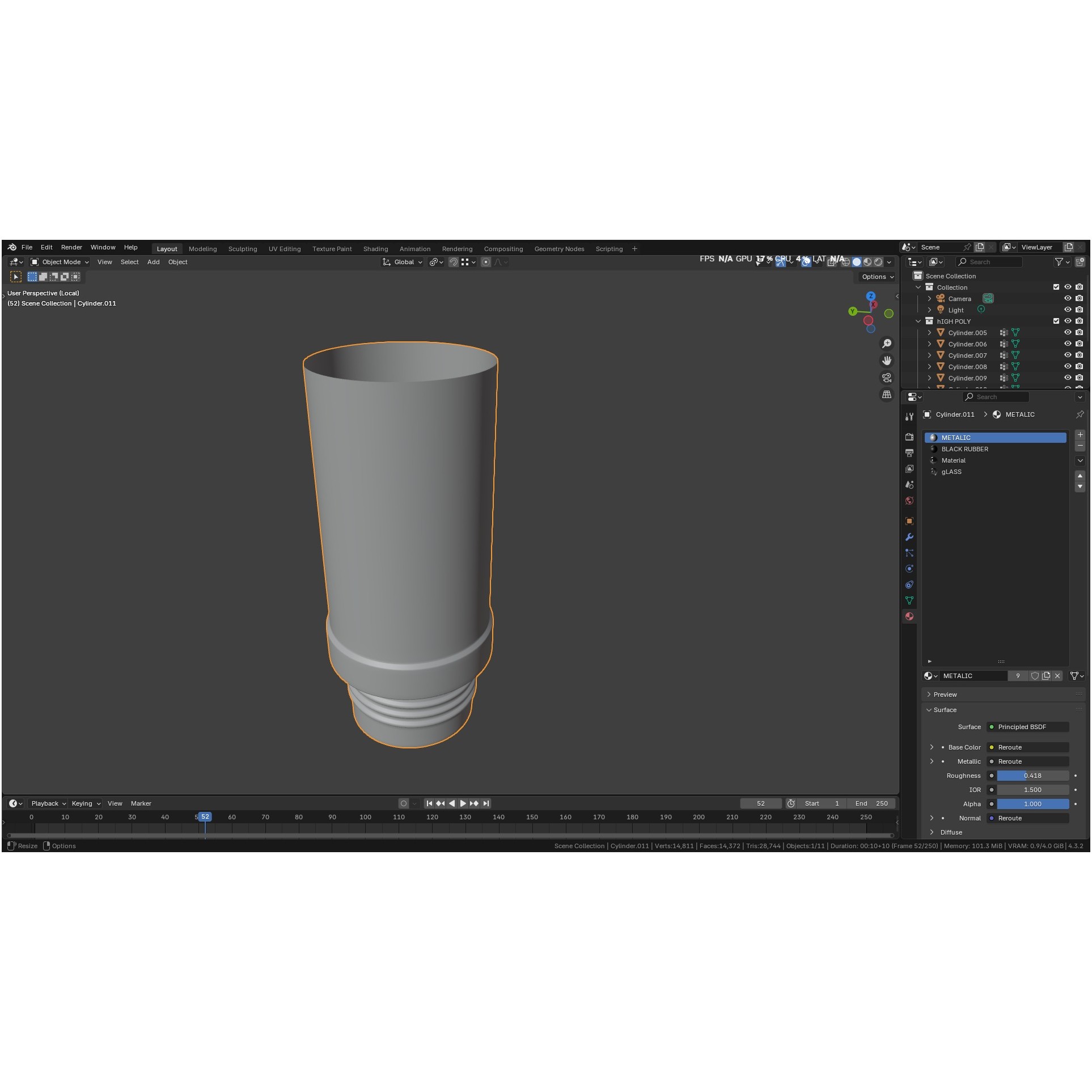 Autoclavable Rigid Arthroscope - Low-Poly 3D Model - View 37