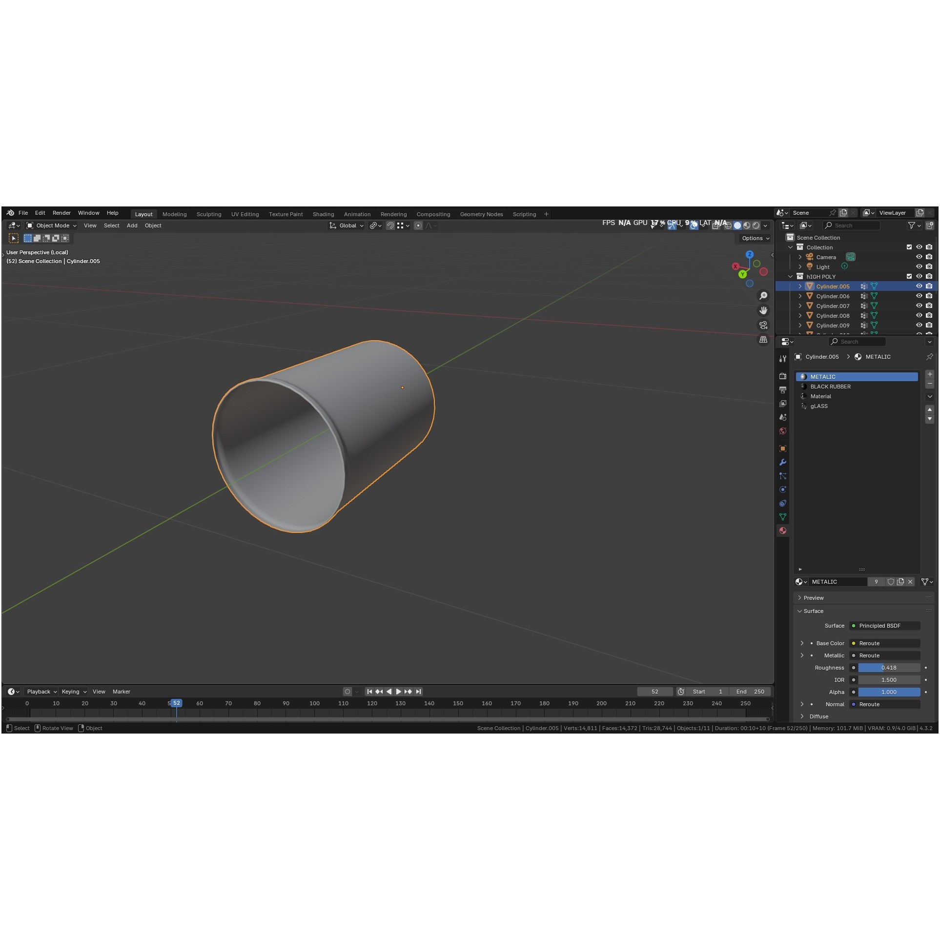 Autoclavable Rigid Arthroscope - Low-Poly 3D Model - View 40