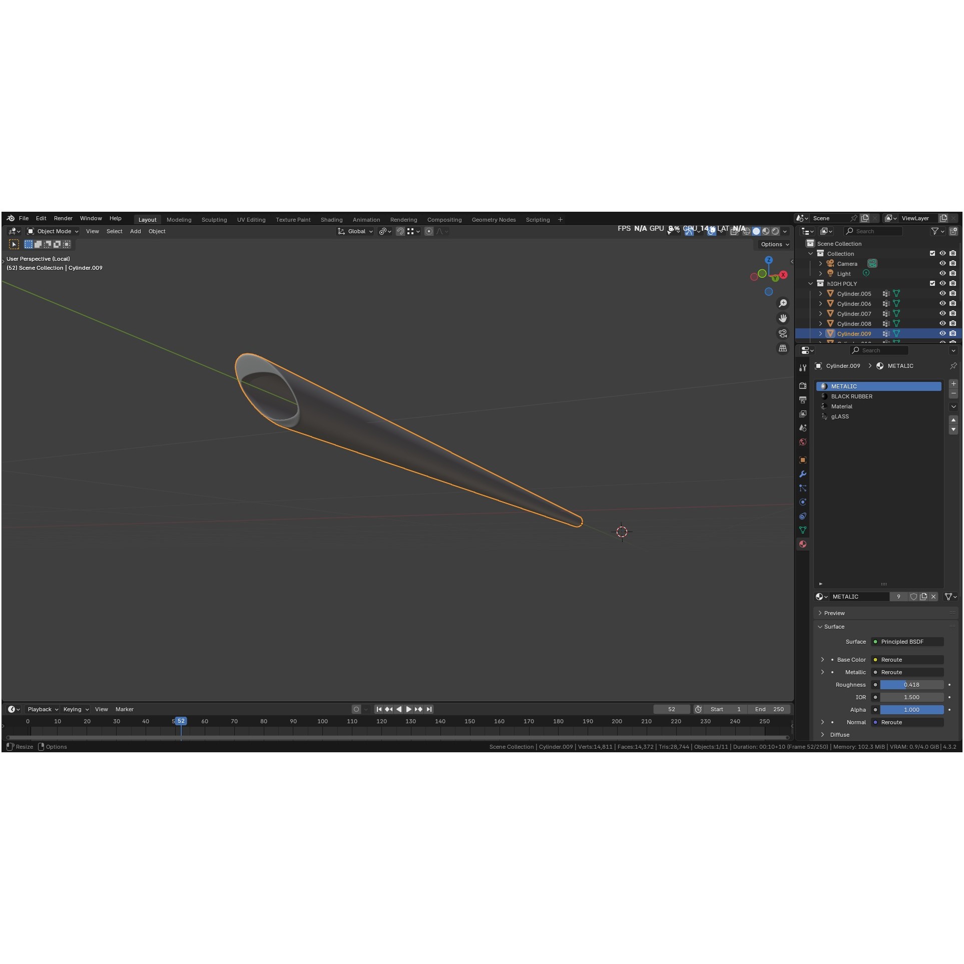 Autoclavable Rigid Arthroscope - Low-Poly 3D Model - View 44