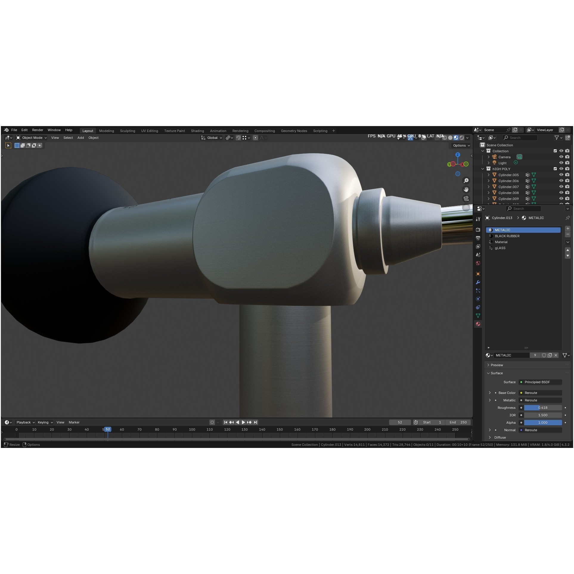Autoclavable Rigid Arthroscope - Low-Poly 3D Model - View 49