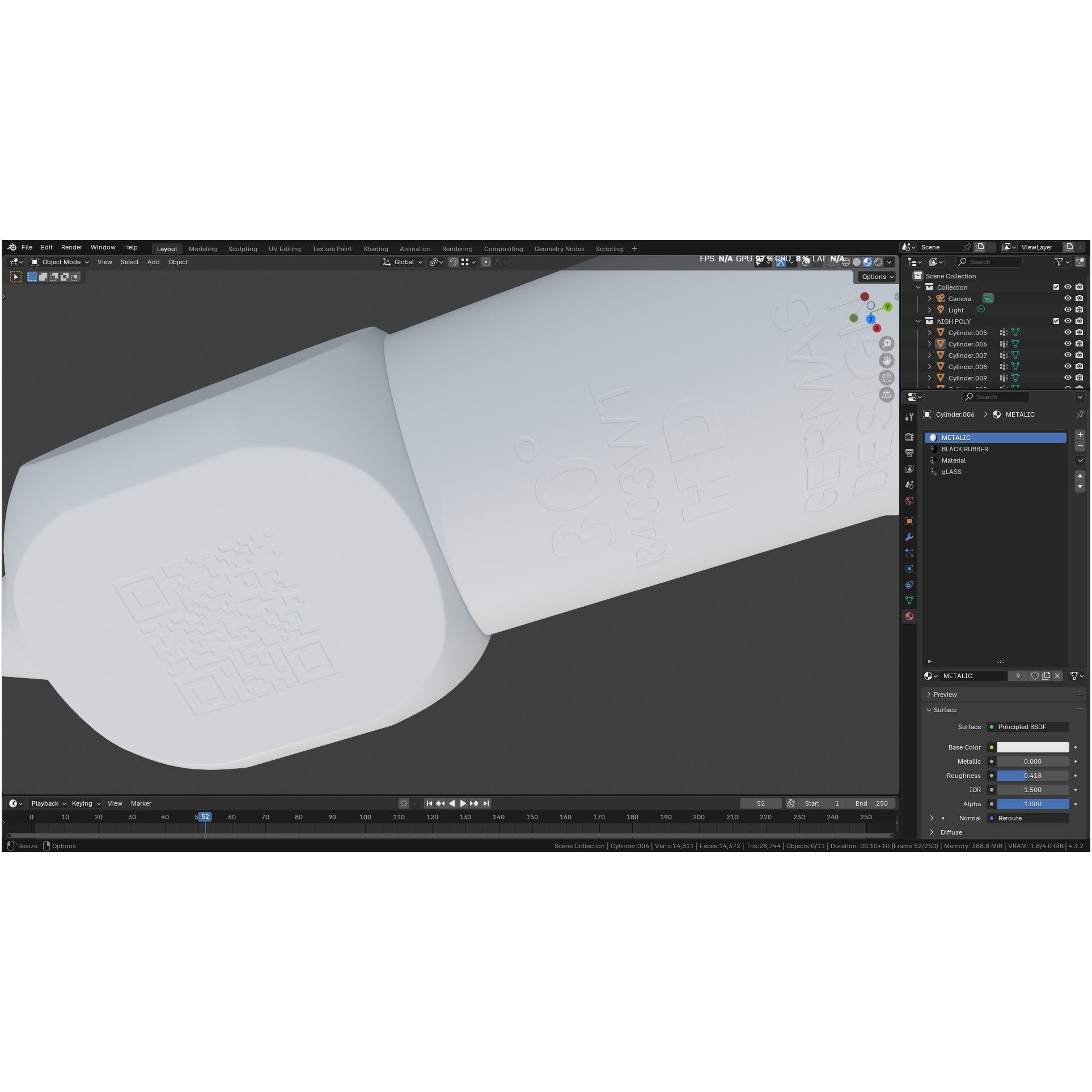 Autoclavable Rigid Arthroscope - Low-Poly 3D Model - View 51