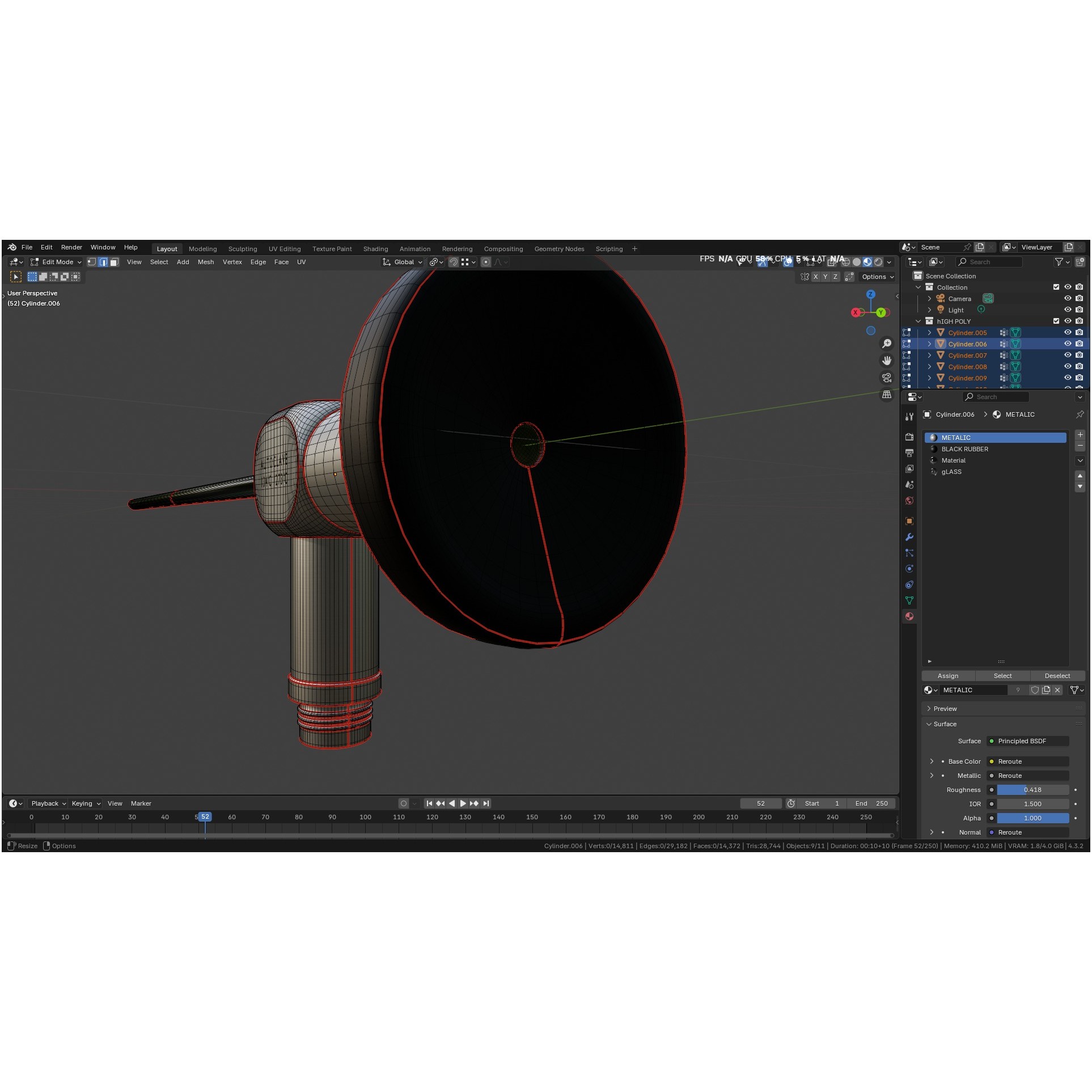 Autoclavable Rigid Arthroscope - Low-Poly 3D Model - View 53