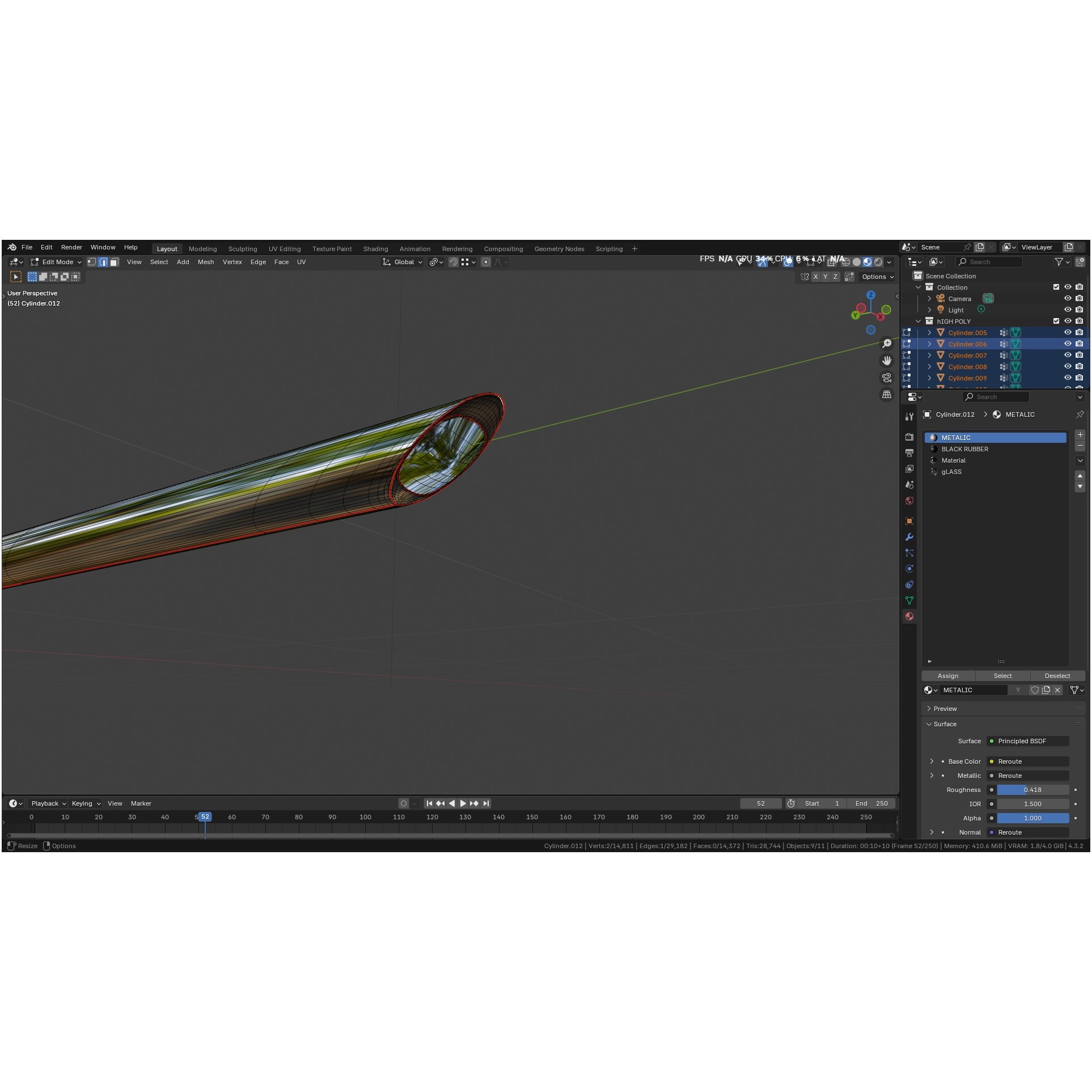 Autoclavable Rigid Arthroscope - Low-Poly 3D Model - View 57