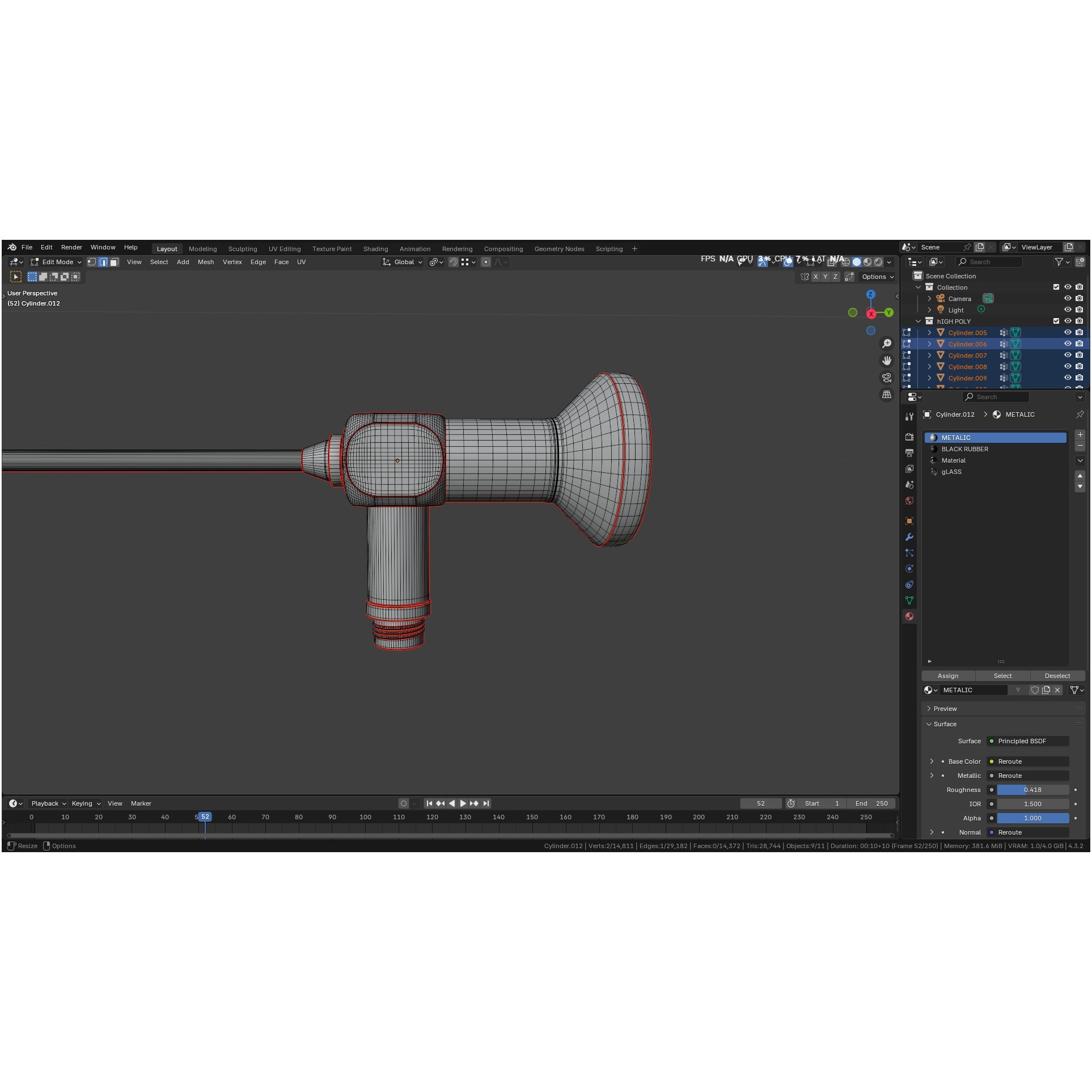 Autoclavable Rigid Arthroscope - Low-Poly 3D Model - View 58