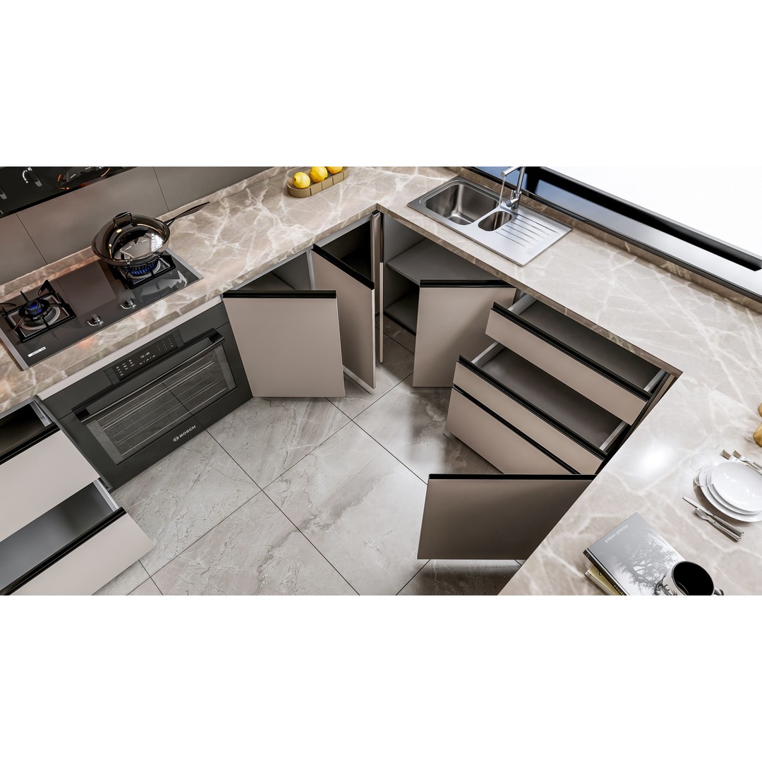 Kitchen 3D Model – Fully Parametric Resizable Scene, Blender, FBX - View 7