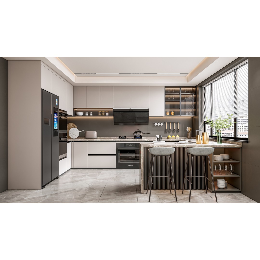 Kitchen 3D Model – Fully Parametric Resizable Scene, Blender, FBX - View 8