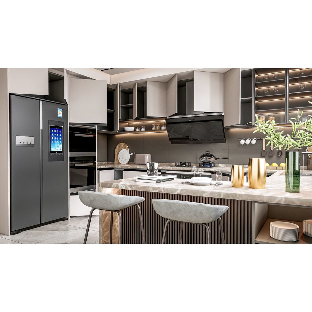 Kitchen 3D Model – Fully Parametric Resizable Scene, Blender, FBX - View 9