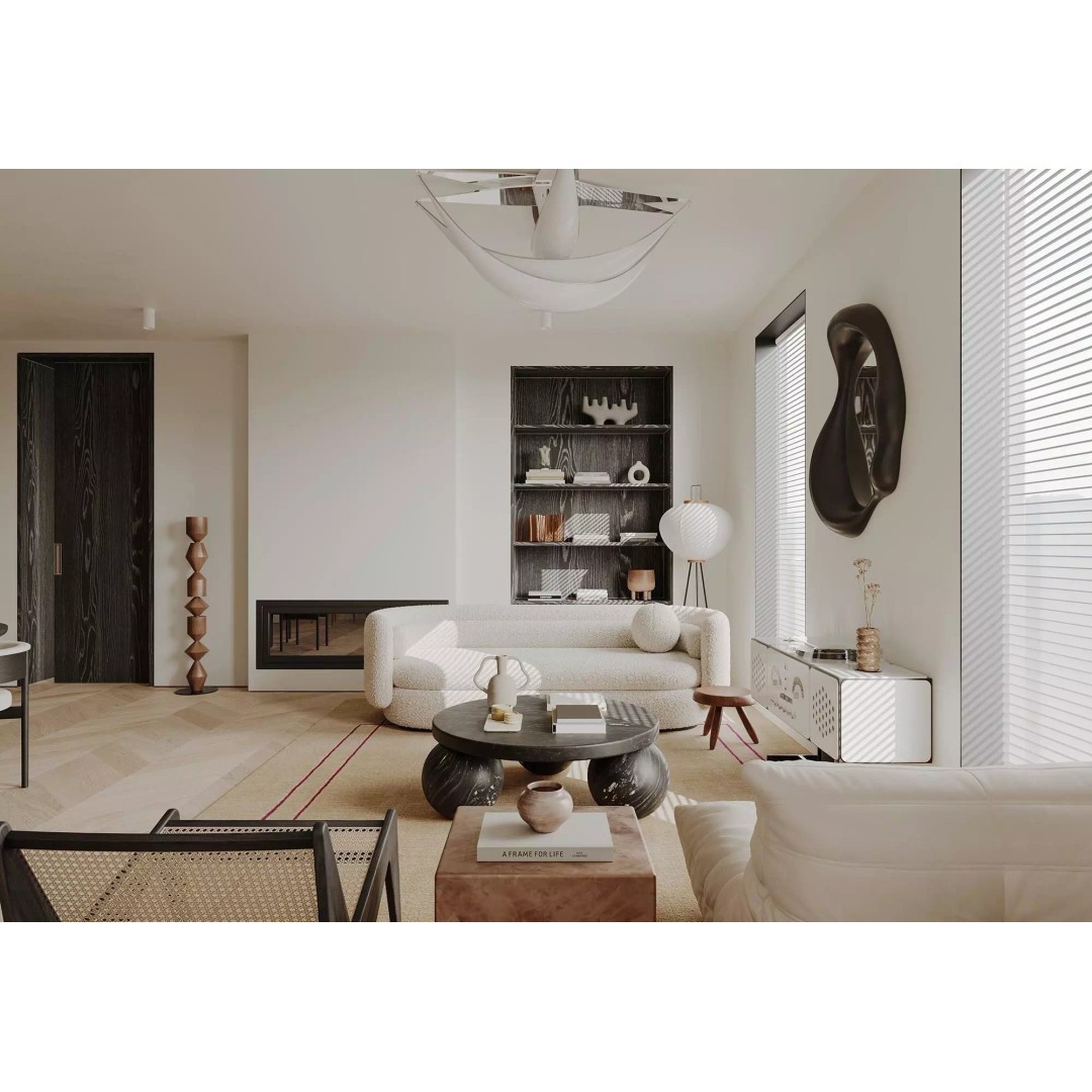 Modern Living Room 3D Model – High Poly Interior Scene, FBX & OBJ - View 2