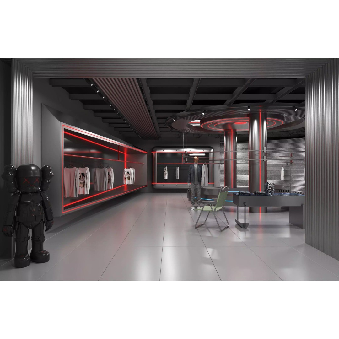 Clothing Store 3D Model – Low Poly Interior Asset, FBX, OBJ - View 2