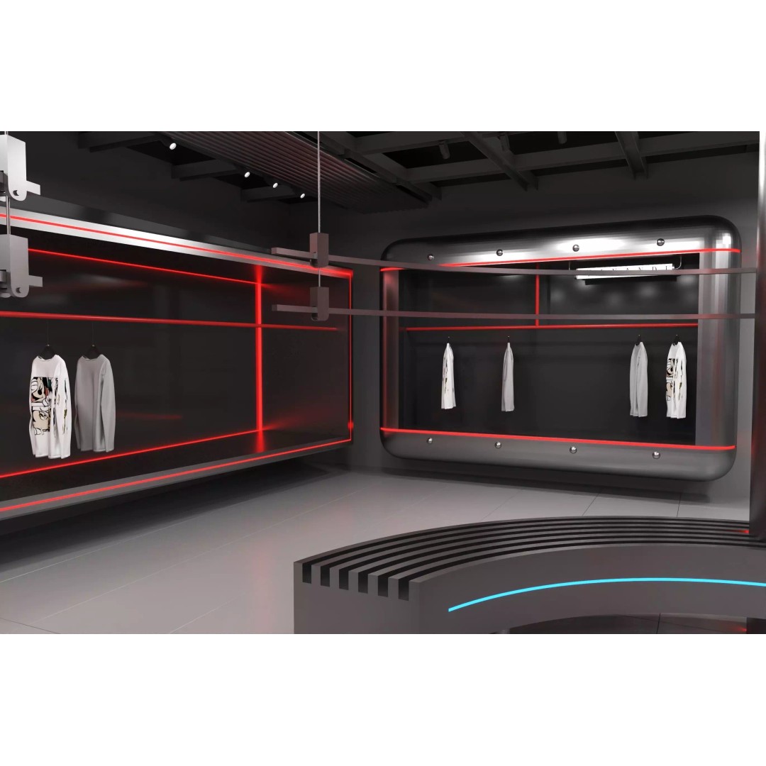 Clothing Store 3D Model – Low Poly Interior Asset, FBX, OBJ - View 8