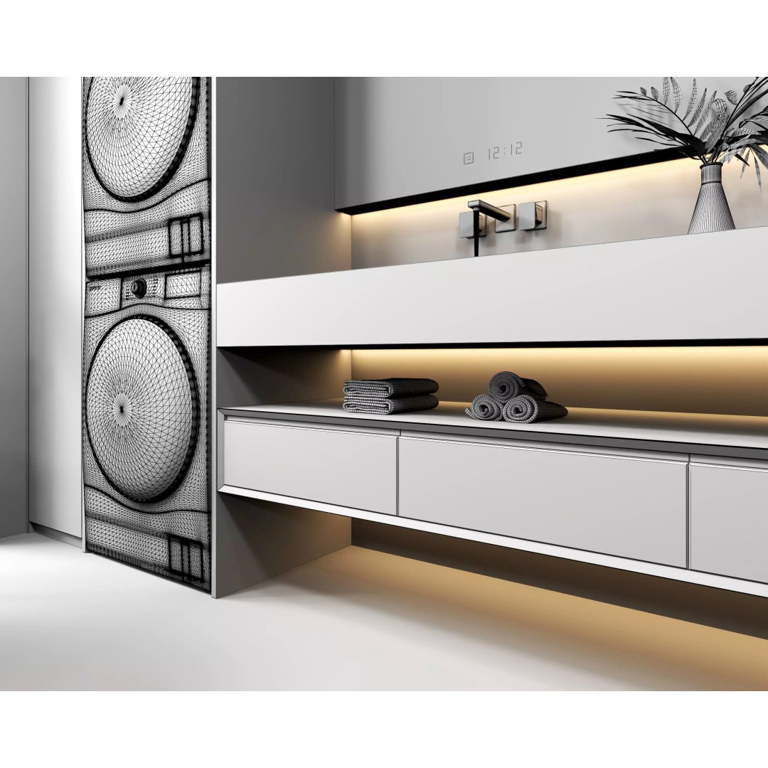 Bathroom 3D Model – Modern Interior Design with Luxury Fixtures - View 18