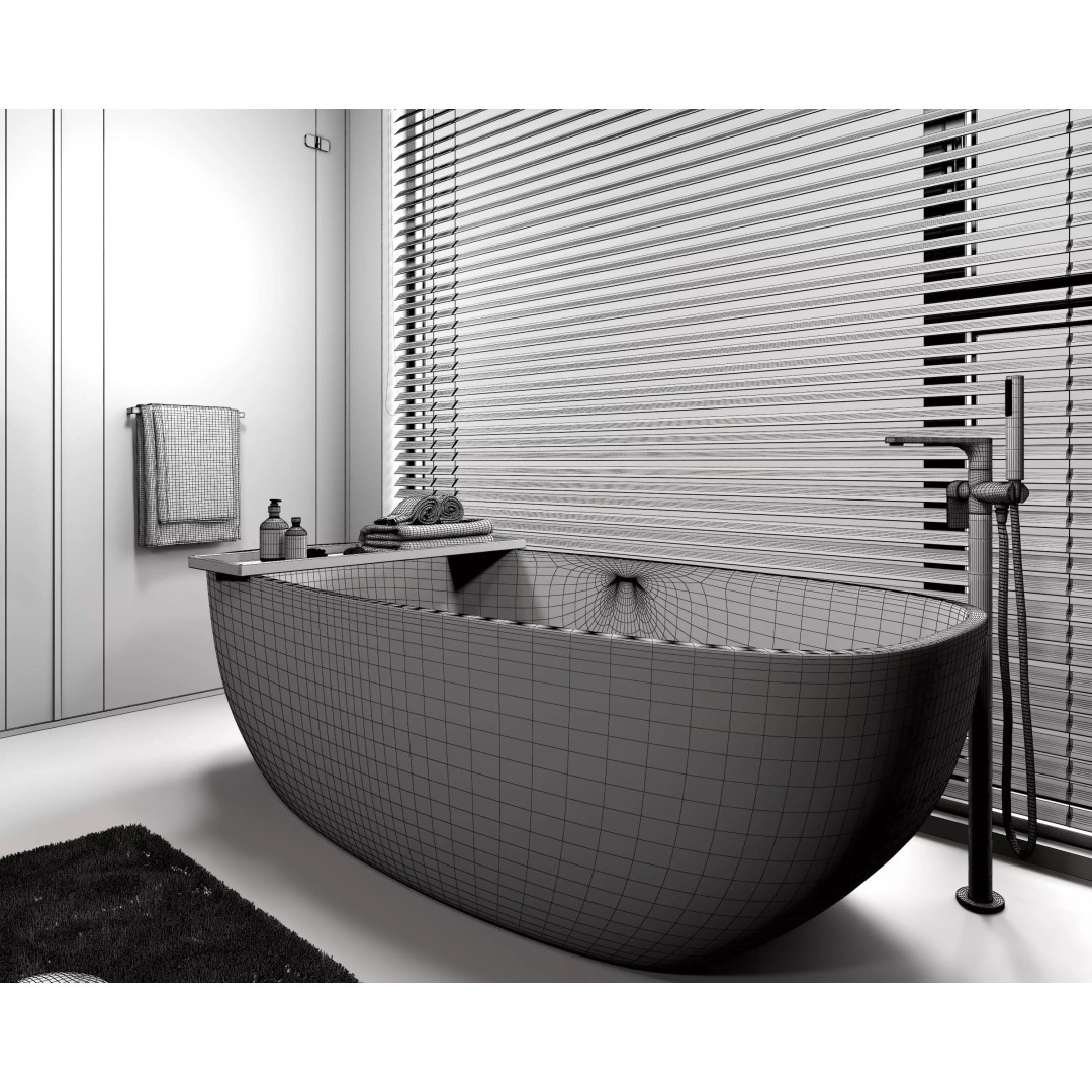 Bathroom 3D Model – Modern Interior Design with Luxury Fixtures - View 19